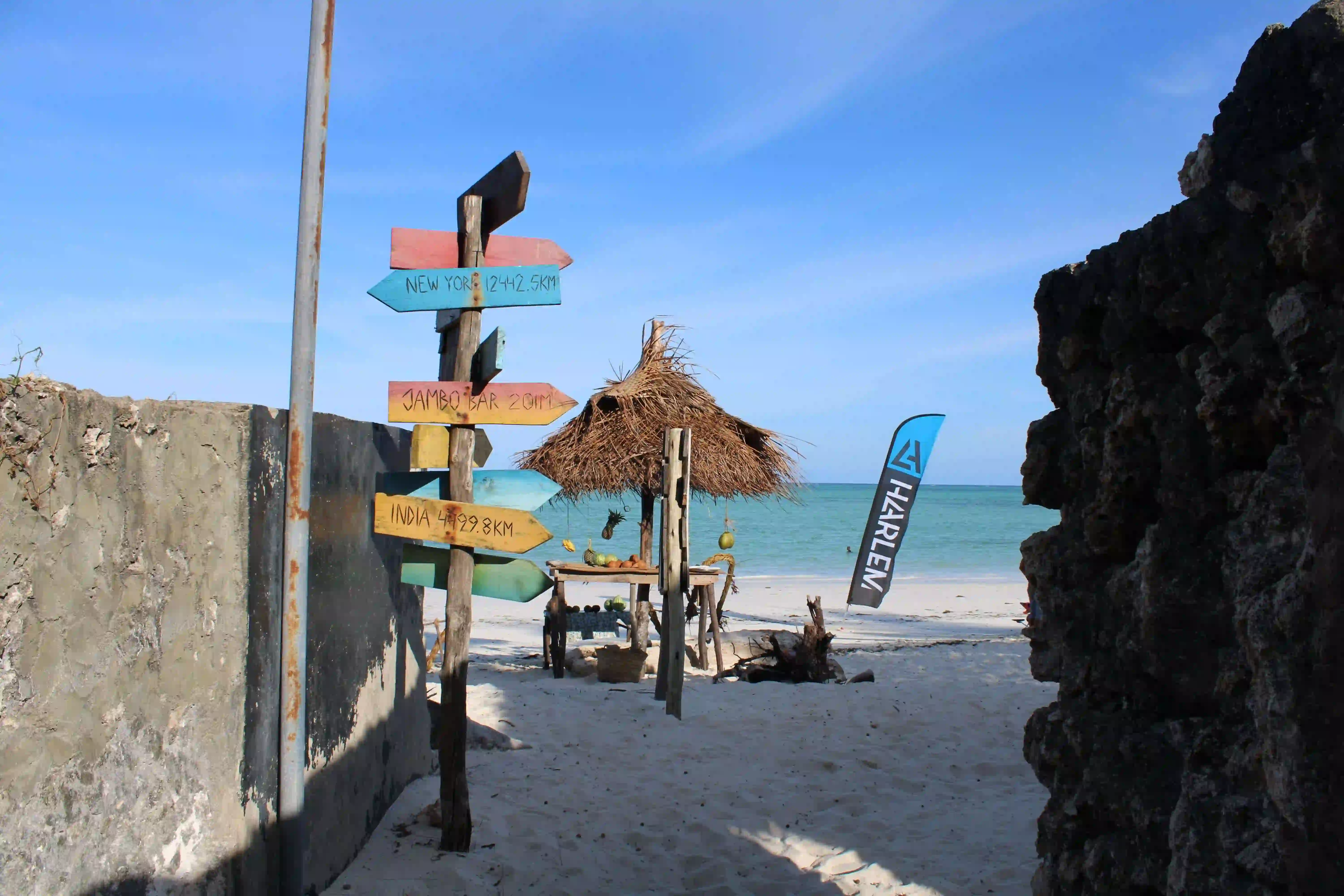 Zanzibar beach at sunset after a Tanzania safari